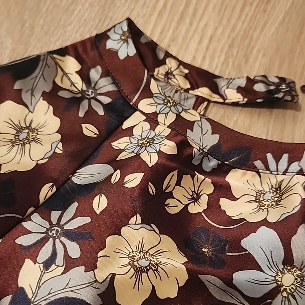 Sexy Floral Patterned Dress Future Collective Reese Blutstein 18 Open Back - Picture 2 of 7